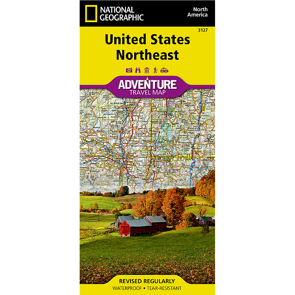 USA Northeast Adventure Travel Map 3127 Geographica   United States Northeast Adventure Travel Map Cover 